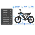 Ridstar Electric Bike for Adults, Peak 1500W 30MPH, 48V 15.6ah Electric Bicycle, Full Suspension Mountain Bike UL2849